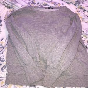Gray crew neck